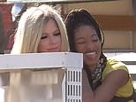 Avril Lavigne and Willow Smith film their new music video out in Los Angeles