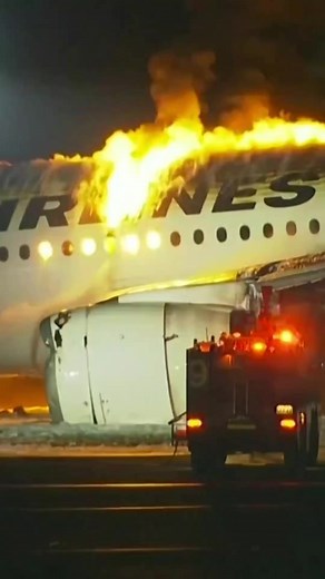 23K views · 117 reactions | A Japan Airlines plane burst into flames while landing in Haneda Airport, Tokyo | Technology & Technic + Art & Sport | Facebook