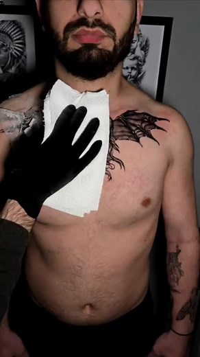 9.5K views · 306 reactions | Angel tattoo on chest #tattoo #tattooart #art #angeltattoo #realistictattoo #religioustattoo #viralvideo #fyppp | John tatto | Facebook