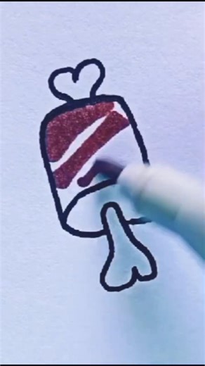 How to draw meat 🍖 step by step Simple drawing made for beginners #simple #art