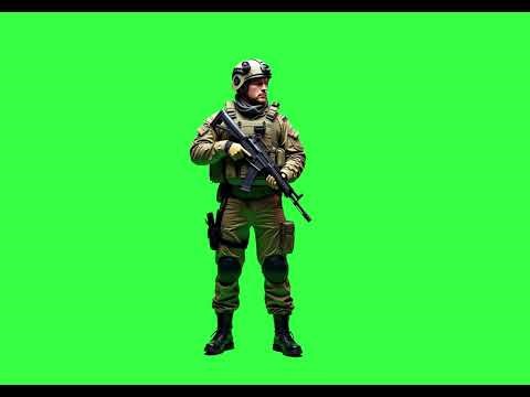 Russian Soldier – Green Screen (HD)