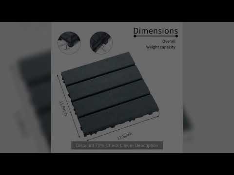 44 Pack Wood grain Interlocking Patio Deck Tiles- 12x12 Inch, Easy Install for Poolside, Balcony, Ba