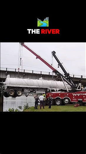 Tanker Truck crash‼️ Off bridge‼️#truck #driver #river #crash