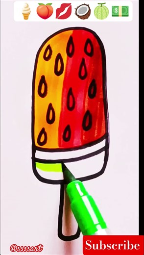 Satisfying Creative 🍦🍑🥥💋🍈💵Art#trending#art#painting #shorts#satisfying#viral#viralshorts#shortsfeed