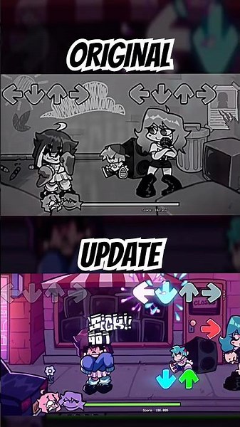 FNF SKY QT ORIGINAL VS UPDATE #fnf #fnfmod #sky #qt