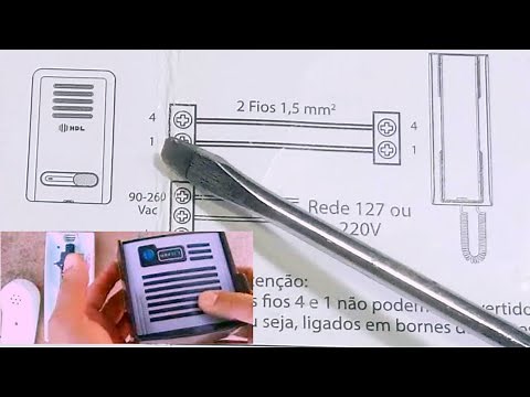 Esquema de ligação de um interfone hdl