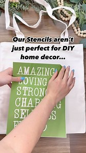 Our Stencils are designed to give you creative freedom — far beyond just making home decor. Once you start looking at everyday items with a creative eye, the possibilities are endless. We’ve used this same Stencil to create a beautiful sign — and now we’ve added it to this tote bag for a simple, custom, super cute gift idea. Personalizing gifts, creating for your home, or adding your own touch to everyday items has never been easier. Tag a friend you’d love to craft with and head to the website 