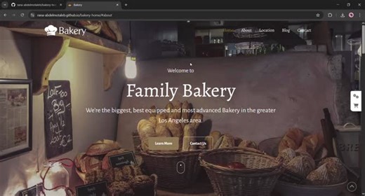 🚀 Bakery Home –Landing Page Project (Live!) Excited to share my latest fully responsive frontend project, Bakery Home 🥐🍞 A modern bakery landing page built using HTML, CSS, Bootstrap 5, and… | Rana Abdelmotalab | 11 comments