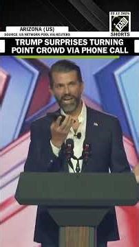 US Prez Trump surprises Turning Point USA crowd by phone call during Trump Jr's speech