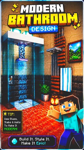 Minecraft BATHROOM Design. #minecraft #gaming