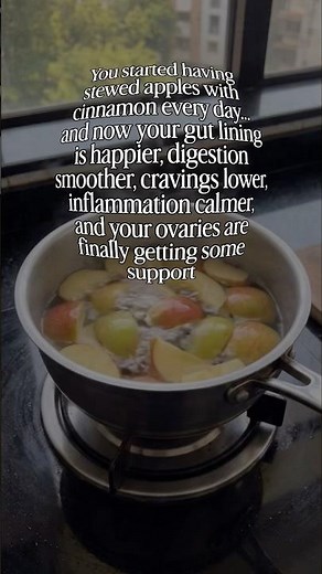 Stewed apples with cinnamon. One of the simplest gut healing habit!