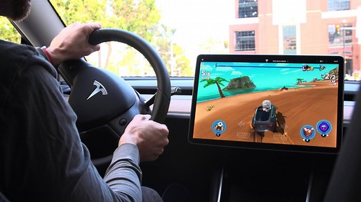 299K views · 1.9K reactions | We tried out Tesla's new in-car video game, Beach Buggy Racing 2: Tesla Edition, which uses the real car's steering wheel and pedals to control the game. | IGN | Facebook