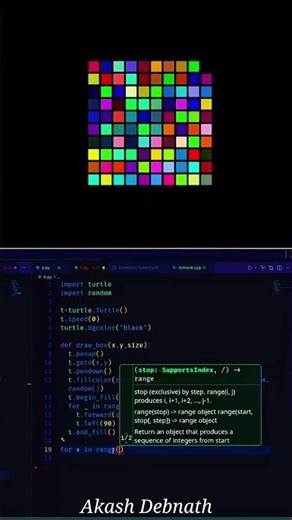 Merging logic with creativity! 🐍✨ #akashdebnath #computerprogrammer #python #shorts