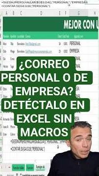 ¿Correo de empresa o personal? Excel lo detecta solo 📧