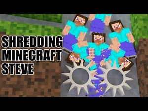 Minecraft Steve Shredding - Blender Particle Simulation #1