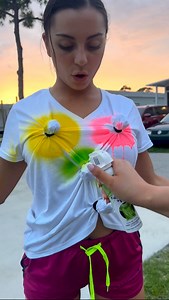 New shirt trend using spray paint White T-shirt hack for a colorful surprise This original video was produced by Network Media, LLC and Zore & Tomek | Creative Crafting