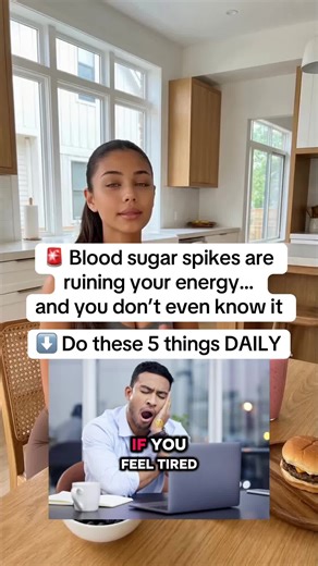 Your energy crashes aren’t random ⚡ Your cravings aren’t a lack of willpower 🍫 And stubborn weight gain isn’t just “getting older” 😩 It’s unstable blood sugar — and most people are doing the exact opposite of what fixes it 🚨 These 5 small habits can completely change how your body handles food, energy, hormones, and fat storage 🔁 Save this 📌 Your future self will thank you 🙌 Follow for simple, science-backed health fixes ✨ Disclaimer: This is an Ai avatar. She is not real. Any resemblance 