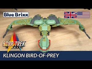 Klingon Bird of Prey: 1,539 parts & play function! Official Star Trek set produced by BlueBrixx-Pro!