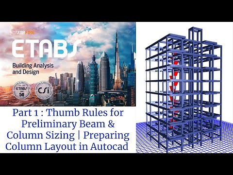 ETABS Tutorial Part 1: Thumb Rules for Beam and Column Sizing