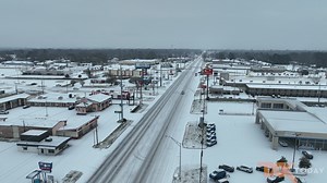 Conditions in Downtown Texarkana and State Line Ave. as of 8:50 a.m. Monday. | TXK Today