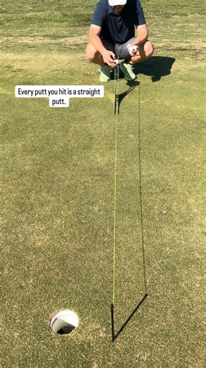 Jake Stevenson on Instagram: "Far too many people look at the hole right before they take the putter back, but you are never hitting a ball to the hole, rather to some predetermined spot. Every putt that you ever hit in this game will be straight - so don’t look where you’re not trying to hit it! #golf #putting #shortgame"