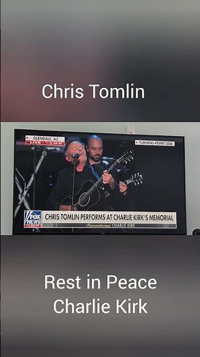 Chris Tomlin singing at Charlie Kirk's memorial. Rest in Peace Charlie.