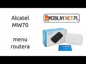 TCL\\Alcatel MW70 menu - router WiFi5 4G LTE kat. 7 z agregacją 2 pasm