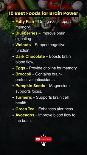 10 Best Foods for Brain Power