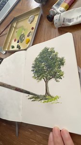 20K views · 520 reactions | Oak tree painting with acrylics | Suzanqwqart | Facebook