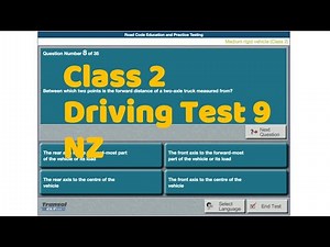 New Zealand Driving Test Class 2 Test 9 - (100% passing guarantee)