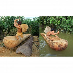 Build a boat from palm trees , Brown boat | Quant-Amber TH