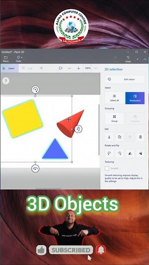 Paint 3D Objects | MicrosoftPaint3D |#paint3d #mstpaint3d #computereducation #alpascomputercenter