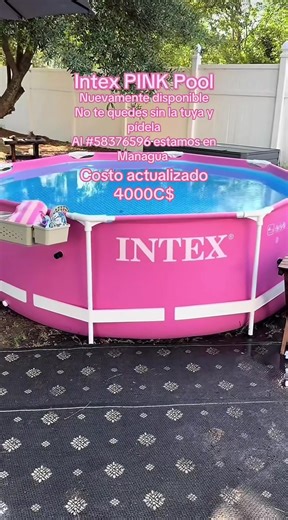 Piscina intex rosada nuevamente disponible a 4000C$ #managua #nicaragua #piscinas #intexpool #verano2026