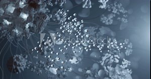 Octreotide rotating 3d molecule, molecular structure of octapeptide, seamless video