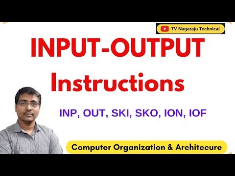 Input Output Instructions | Data Transfer Through INPR & OUTR | Computer Organization & Architecture