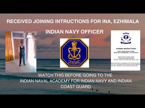 JOINING INSTRUCTIONS/JOINING DOCUMENTS FOR INDIAN NAVAL ACADEMY, EZHIMALA | #indiannavy #ina