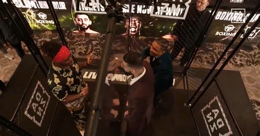 Cage separates KSI from opponents in bizarre and expletive-filled face-off