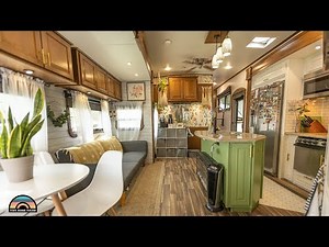Family Living Full Time in Their Beautifully Renovated 42ft 5th Wheel RV