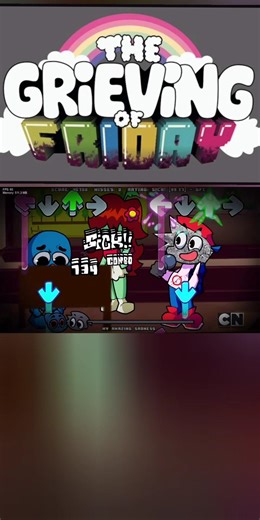 FNF The Grieving Of Friday My Amazing Sadness V1 Vs V2 #Shorts #theamazingworldofgumball