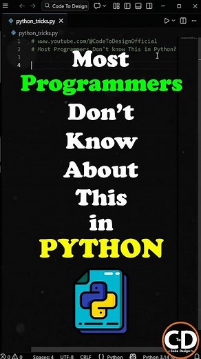 Most Programmers Don't Know This Trick In Python. #python #programming #coding