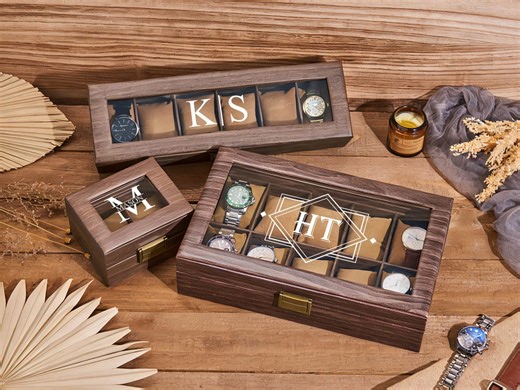Custom Engraved Watch Box, Personalized Leather Watch Case, Men Watch Jewelry Box, Gifts for Husband, Birthday Anniversary Gifts for Men - Etsy