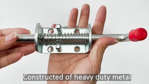 Metal Lock Barrel Bolt Spring Loaded Locking Latch