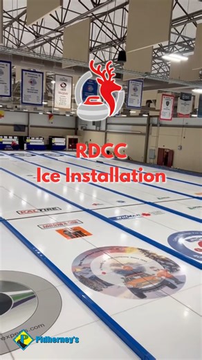 RDCC Ice Installation Ever wonder what it takes to build curling ice? From painting the base layers and setting the logos to flooding and perfecting the surface, our ice technicians put in countless hours to bring the curling rink to life. A huge thank you to our incredible ice technicians and generous in-ice sponsors. Your hard work and support make it possible for us to enjoy top-quality ice and great curling all season long. We couldn’t do it without you! #ThankYouTeam #InIceSponsors #reddeer