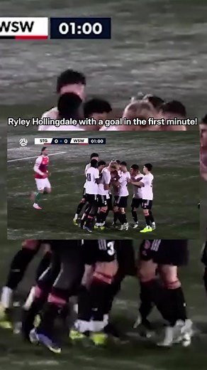 🔥 Just days before his Subway Young Socceroos call-up, Ryley Hollingdale scored this fantastic free kick in the first minute of our NPL New South Wales match! | Western Sydney Wanderers FC