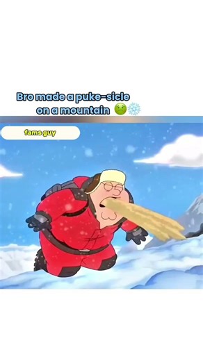 Peter turned his puke into a popsicle 🤢❄️