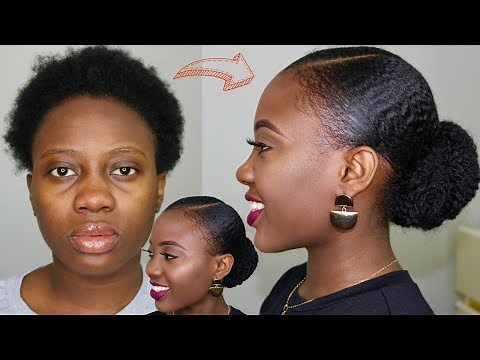 SHE DID IT AGAIN! Sleek Faux Bun on Short 4C Natural Hair Tutorial