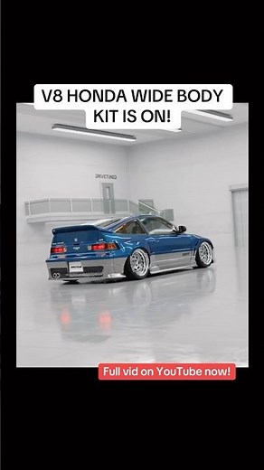 V8 HONDA CRX GETS A WIDE BODY KIT INSTALLED!