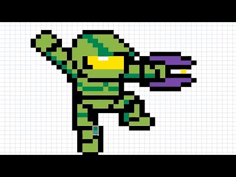 How to Draw MASTER CHIEF from HALO | Pixel Art
