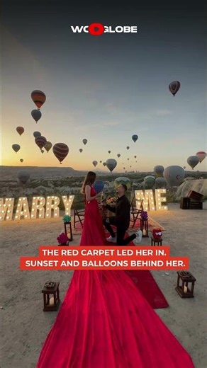 This woman beams with joy as her partner proposes in Cappadocia | WooGlobe