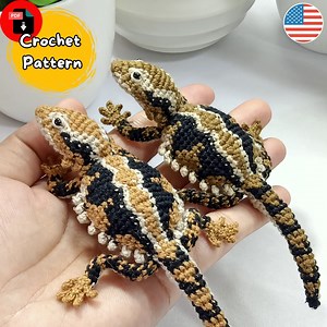 Bearded Dragon Lizard Crochet Pattern, Stuffed Animal Pattern, PDF Download, Crochet Bearded Dragon Lizard Pattern, Crochet Plush - Etsy